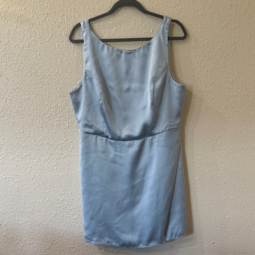 BHLDN Pale Blue Satin Maxi Dress